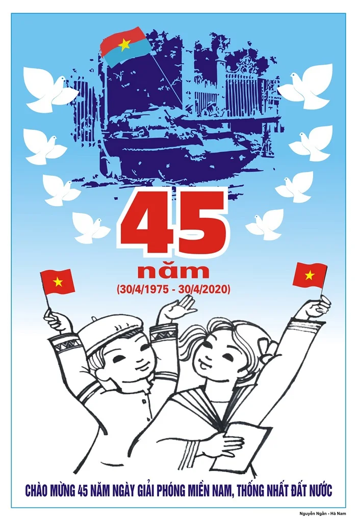 Tải miễn phí bộ tranh cổ động 30/4 đẹp và ấn tượng nhất