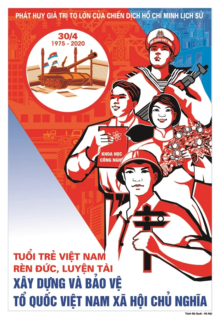 Tải miễn phí bộ tranh cổ động 30/4 đẹp và ấn tượng nhất