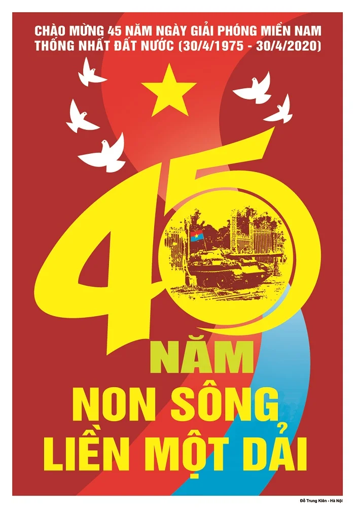 Tải miễn phí bộ tranh cổ động 30/4 đẹp và ấn tượng nhất