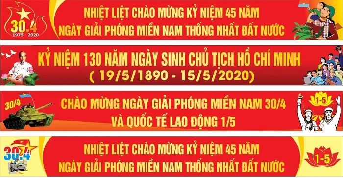 Download bộ sưu tập banner 30/4 và 1/5 cập nhập mới nhất