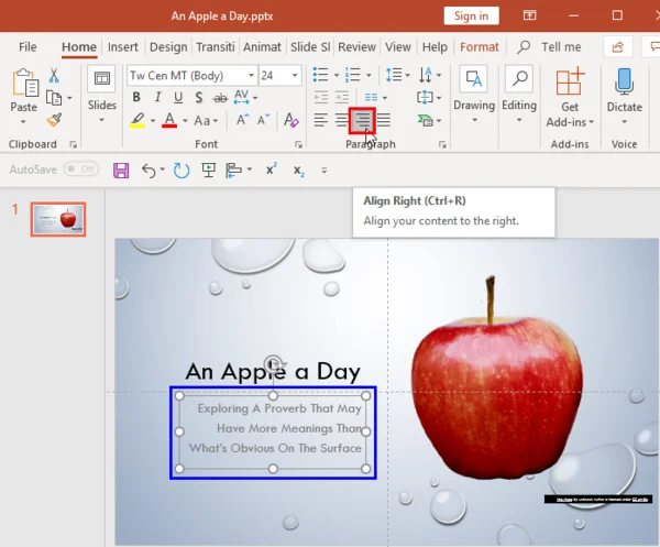 Hướng dẫn chi tiết cách căn lề trong PowerPoint bằng phím tắt đơn giản