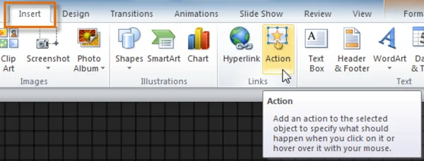 Hướng dẫn cách tạo các nút action button trong powerpoint 2010