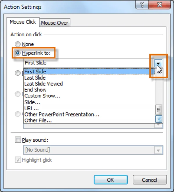 Hướng dẫn cách tạo các nút action button trong powerpoint 2010