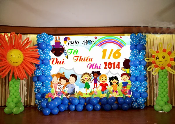 Dịch vụ thiết kế và in Backdrop Quốc tế thiếu nhi 1/6 đẹp, chuyên nghiệp