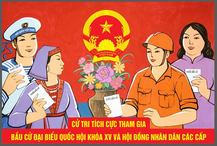 Download bộ tranh cổ động bầu cử Quốc hội ấn tượng nhất