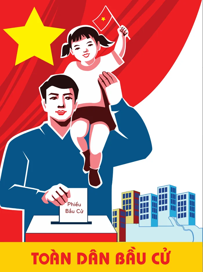 Download bộ tranh cổ động bầu cử Quốc hội ấn tượng nhất