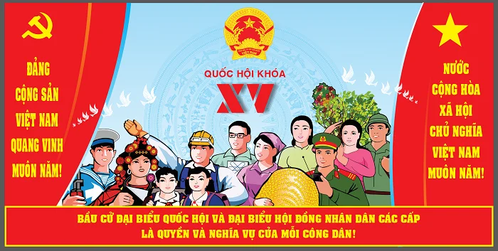 Download bộ tranh cổ động bầu cử Quốc hội ấn tượng nhất