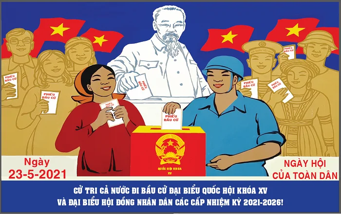 Download bộ tranh cổ động bầu cử Quốc hội ấn tượng nhất
