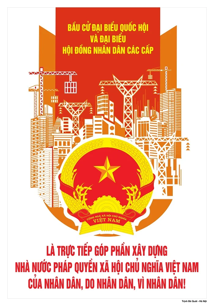 Download bộ tranh cổ động bầu cử Quốc hội ấn tượng nhất