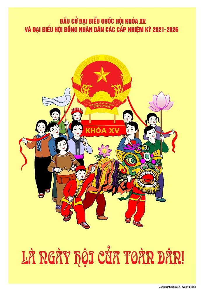 Download bộ tranh cổ động bầu cử Quốc hội ấn tượng nhất