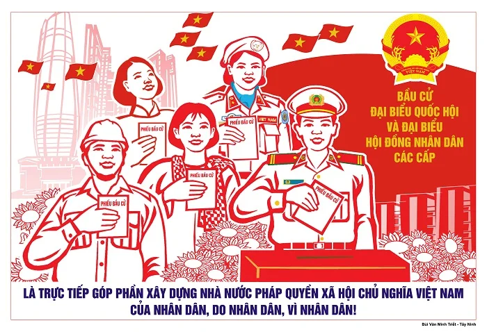 Download bộ tranh cổ động bầu cử Quốc hội ấn tượng nhất