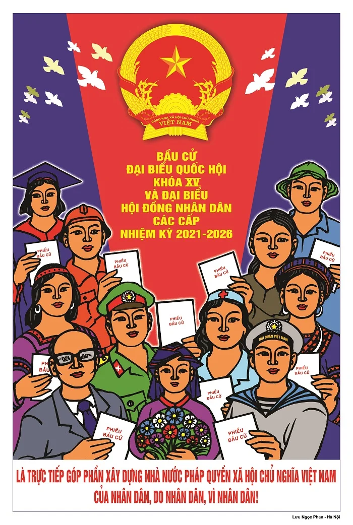 Download bộ tranh cổ động bầu cử Quốc hội ấn tượng nhất