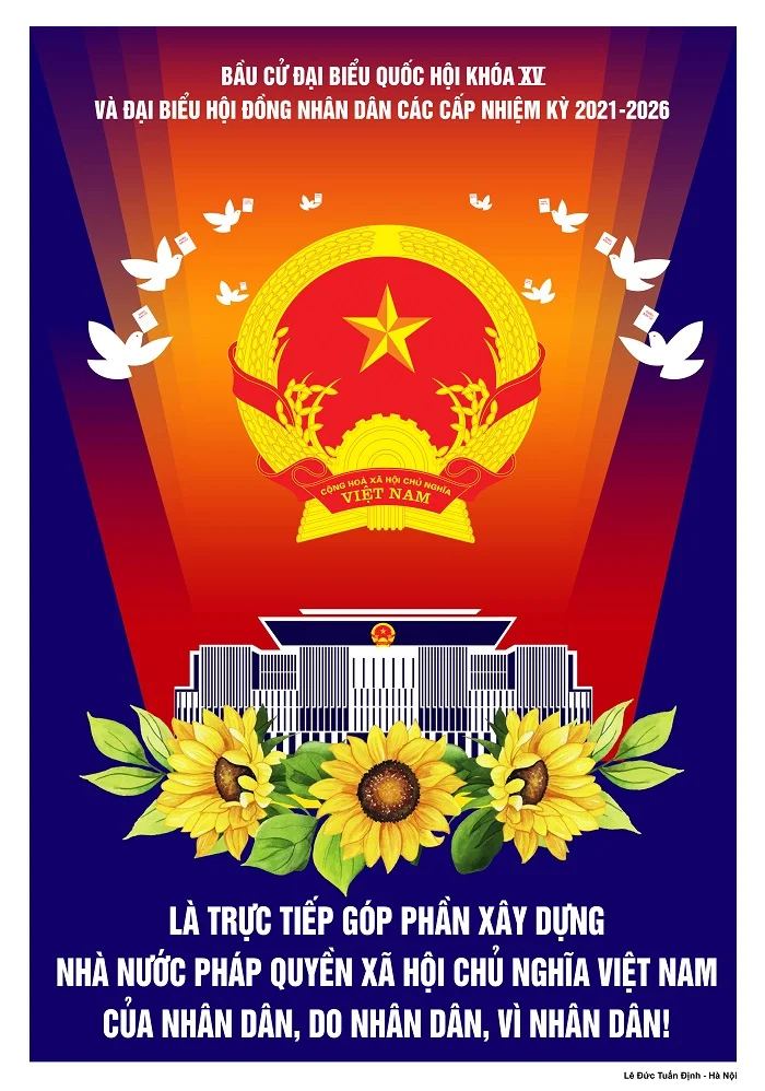 Download bộ tranh cổ động bầu cử Quốc hội ấn tượng nhất