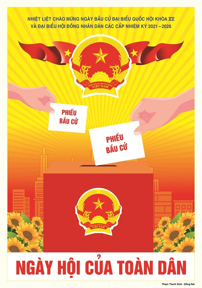 Download bộ tranh cổ động bầu cử Quốc hội ấn tượng nhất