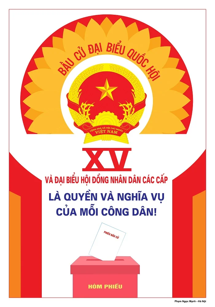 Download bộ tranh cổ động bầu cử Quốc hội ấn tượng nhất