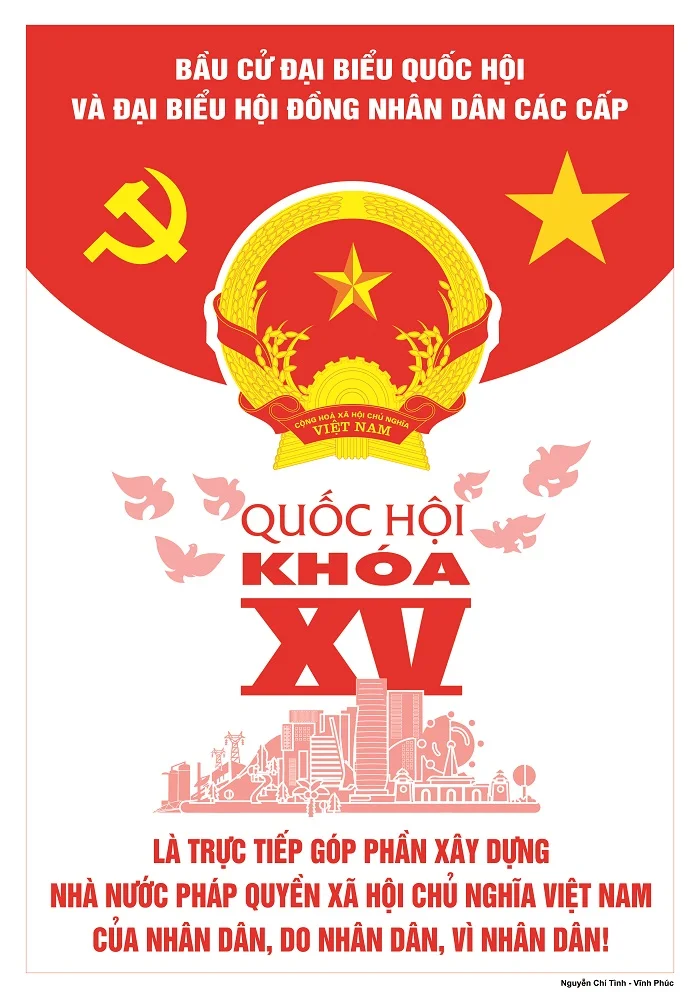 Download bộ tranh cổ động bầu cử Quốc hội ấn tượng nhất