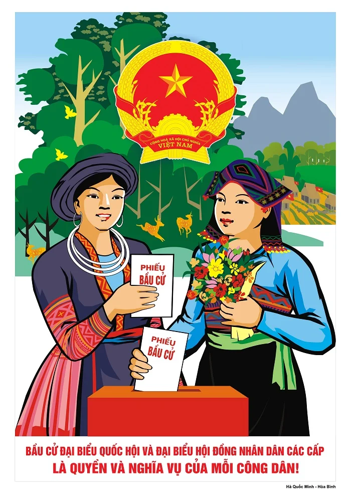 Download bộ tranh cổ động bầu cử Quốc hội ấn tượng nhất