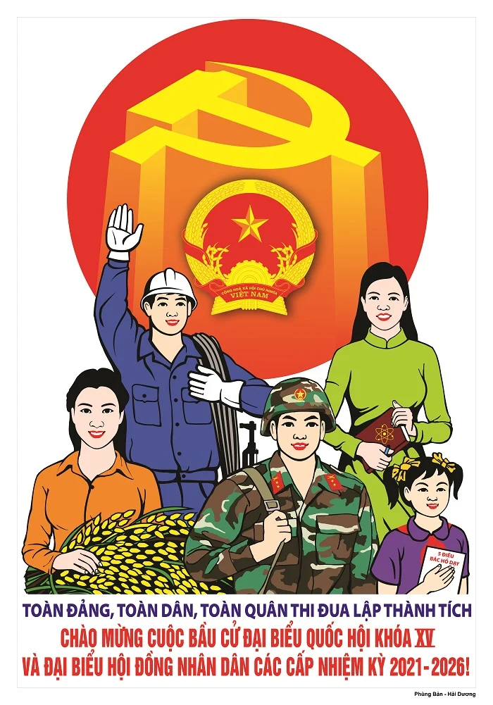 Download bộ tranh cổ động bầu cử Quốc hội ấn tượng nhất