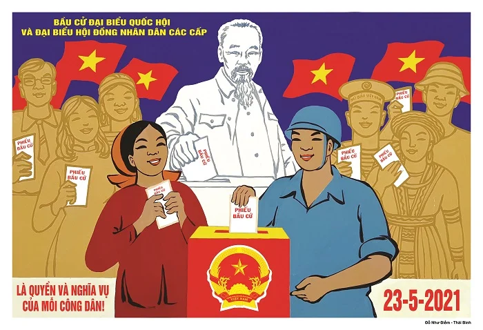 Download bộ tranh cổ động bầu cử Quốc hội ấn tượng nhất