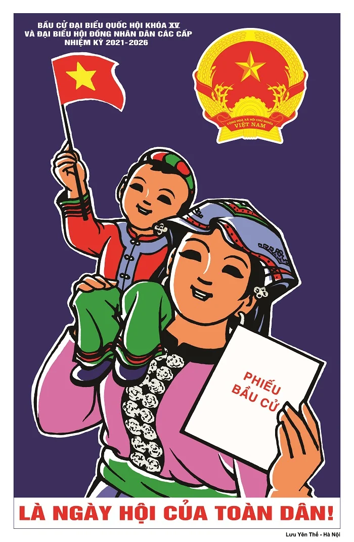 Download bộ tranh cổ động bầu cử Quốc hội ấn tượng nhất