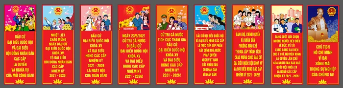 Download bộ tranh cổ động bầu cử Quốc hội ấn tượng nhất