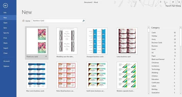 Hướng dẫn thiết kế card visit đẹp file word