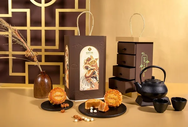 Ấn tượng trước vẻ đẹp thiết kế hộp bánh trung thu Lotte Hotel Hanoi