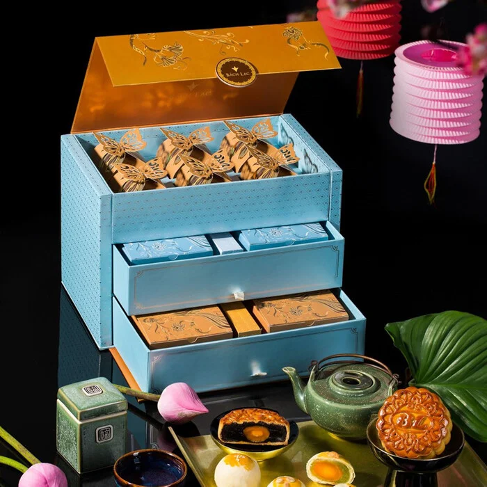 Tổng hợp những mẫu hộp bánh trung thu 2 tầng đẹp, độc đáo và sang trọng nhất