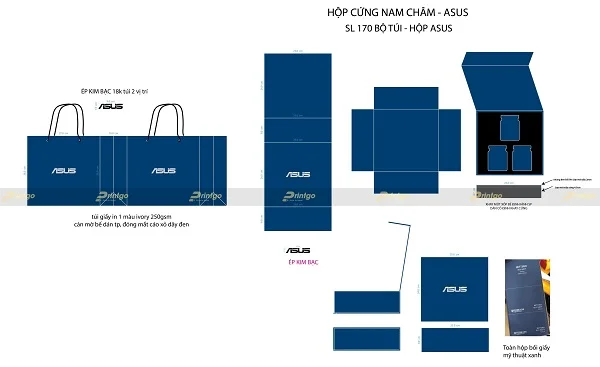 Printgo x ASUS: In hộp cứng nam châm đựng mật ong sang trọng, cao cấp