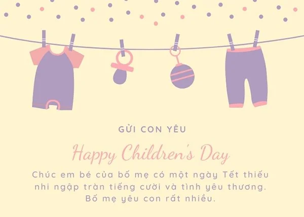 Top 10 mẫu thiệp chúc mừng ngày Quốc tế Thiếu nhi dễ thương nhất