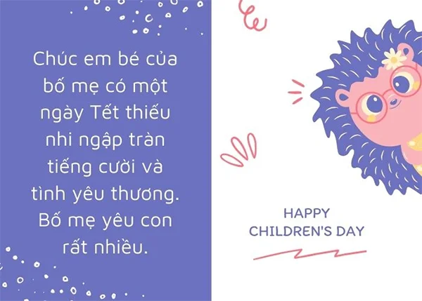 Top 10 mẫu thiệp chúc mừng ngày Quốc tế Thiếu nhi dễ thương nhất