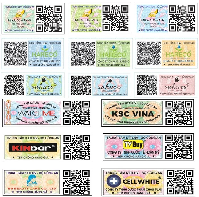 Download trọn bộ tem chống hàng giả vector mới nhất