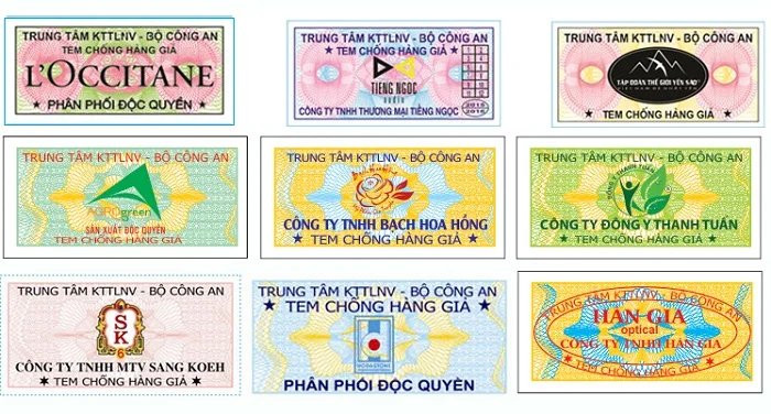 Download trọn bộ tem chống hàng giả vector mới nhất