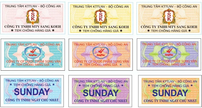 Download trọn bộ tem chống hàng giả vector mới nhất