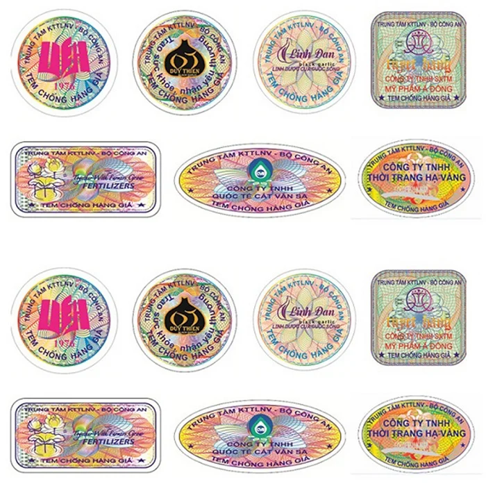Download trọn bộ tem chống hàng giả vector mới nhất