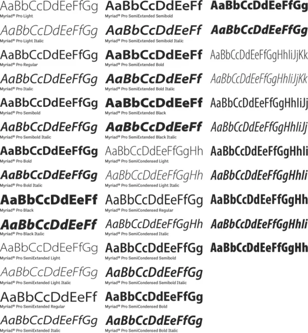 Download 50+ font Myriad Pro đẹp và mới nhất dành riêng cho dân thiết kế
