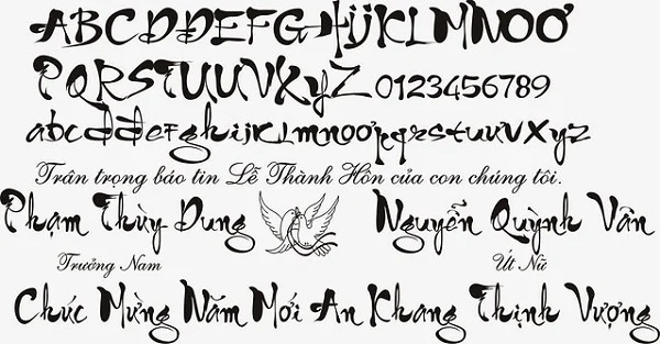 Chia sẻ miễn phí Font thư pháp việt hóa đẹp như viết tay