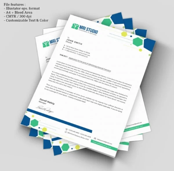 Tìm hiểu kích thước letterhead tiêu chuẩn hiện nay