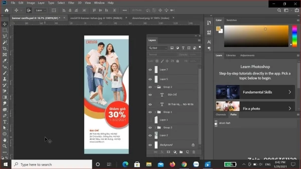 Kích thước standee trong photoshop là bao nhiêu?