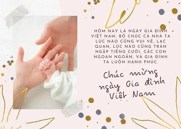 Top 20+ mẫu thiệp chúc mừng ngày Gia đình Việt Nam đẹp