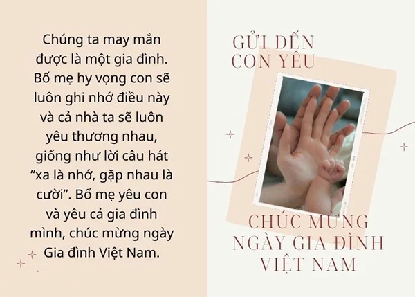 Top 20+ mẫu thiệp chúc mừng ngày Gia đình Việt Nam đẹp
