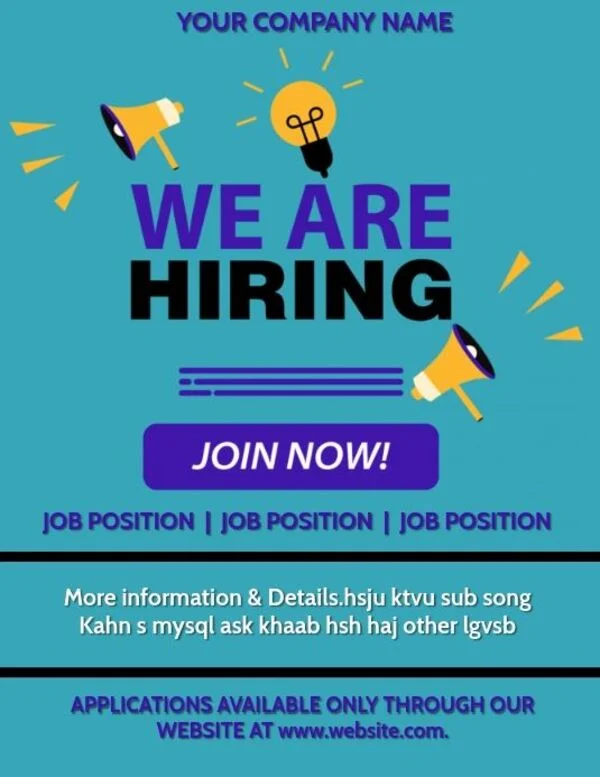 Tổng hợp các mẫu poster tuyển dụng đẹp, đẳng cấp, chuyên nghiệp nhất hiện nay
