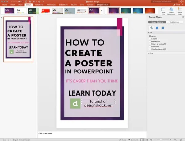 10 bước đơn giản để thiết kế poster bằng PowerPoint