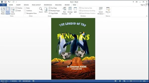 11 bước đơn giản để thiết kế poster bằng Word