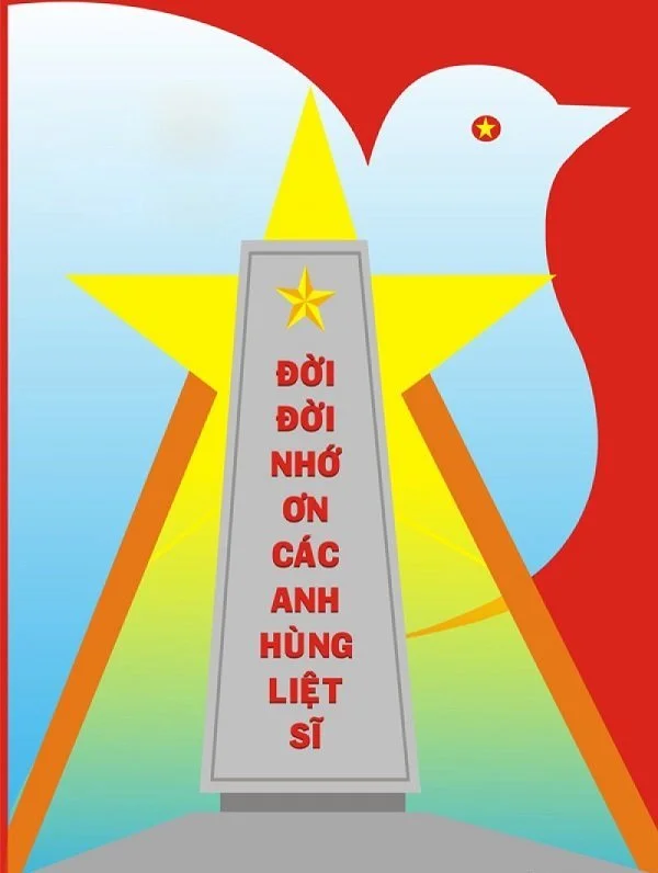 ​Tranh cổ động ngày thương binh liệt sĩ 27/7 ấn tượng nhất