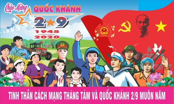 Bộ tranh cổ động 2/9 chào mừng ngày Quốc khánh file vector