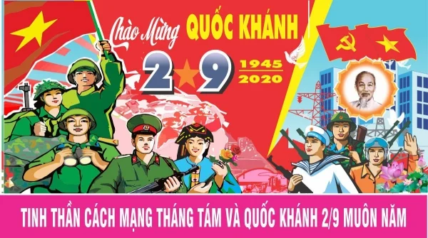 Bộ tranh cổ động 2/9 chào mừng ngày Quốc khánh file vector