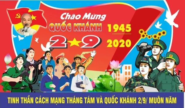 Bộ tranh cổ động 2/9 chào mừng ngày Quốc khánh file vector