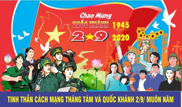 Bộ tranh cổ động 2/9 chào mừng ngày Quốc khánh file vector