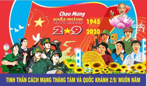 Bộ tranh cổ động 2/9 chào mừng ngày Quốc khánh file vector